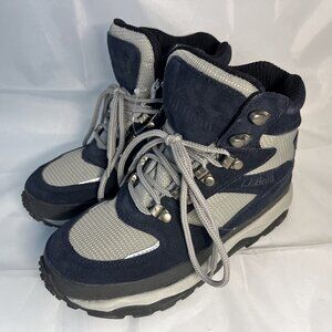 LL Bean Hiking Boots Women’s Blue Suede Hook Loop Sz 6.5 M - Slightly Used